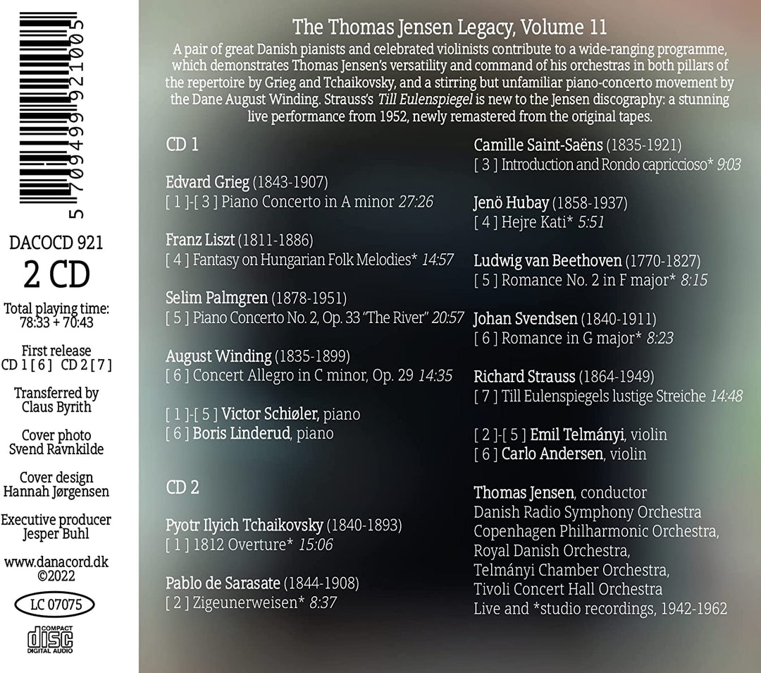 Thomas Jensen Legacy, Vol.11 [Thomas Jensen] [Danacord: DACOCD 921] [Audio CD]