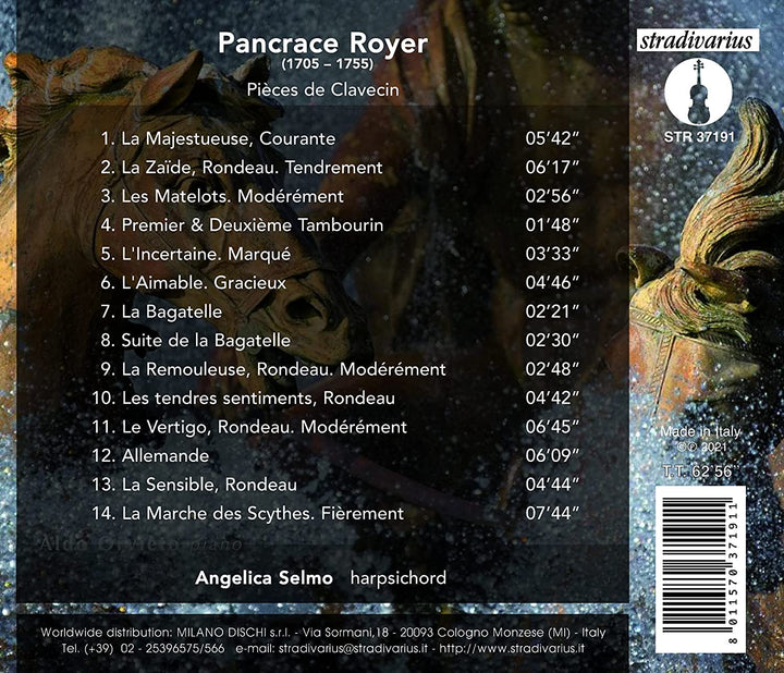 Royer: Pieces De Clavecin [Angelica Selmo] [Stradivarius: STR37191] [Audio CD]