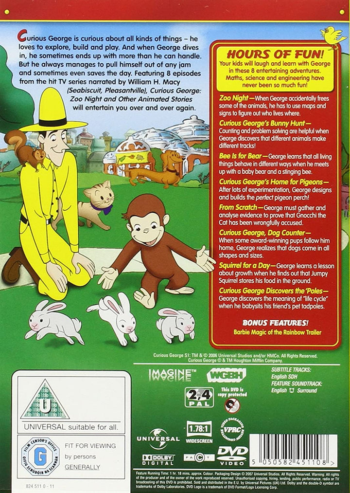 Curious George: Zoo Night And Other Animal Stories - Animation/Family [DVD]