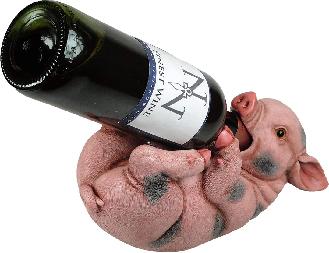 Nemesis Now EXA80011 Guzzlers Pig Wine Bottle Holder 21cm Pink