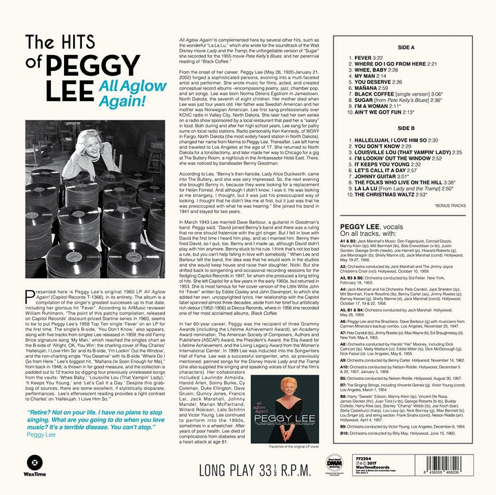 Peggy Lee - All Aglow Again - The Hits of Peggy Lee [VINYL]