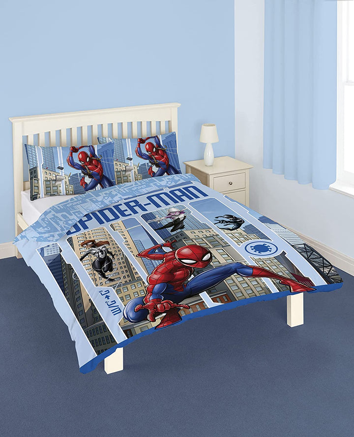 Disney Spiderman Official Double Duvet Cover Set