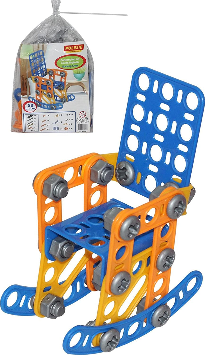 Polesie Polesie55088 Set-Young Engineer Rocking Chair Construction Toy Set-58