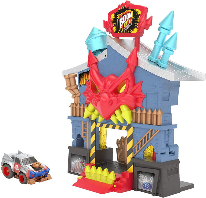 Boom City Racers Fireworks Factory - 3 in 1 Transforming Playset - Yachew