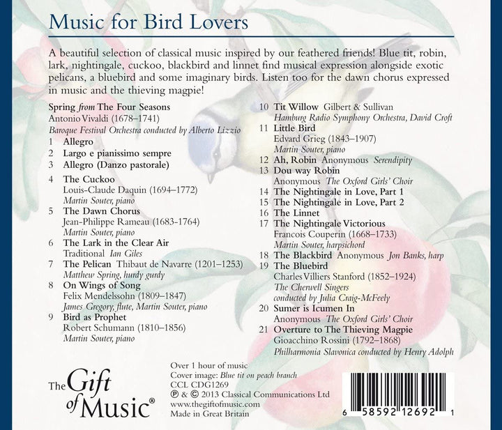 Music for Bird Lovers [Audio CD]