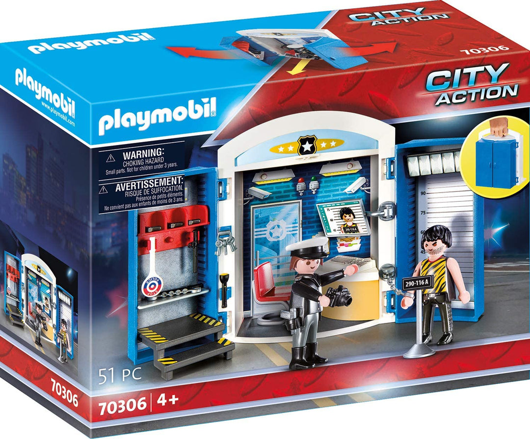 Playmobil 70306 City Action Police Station Boîte de jeu pour enfants à partir de 4 ans