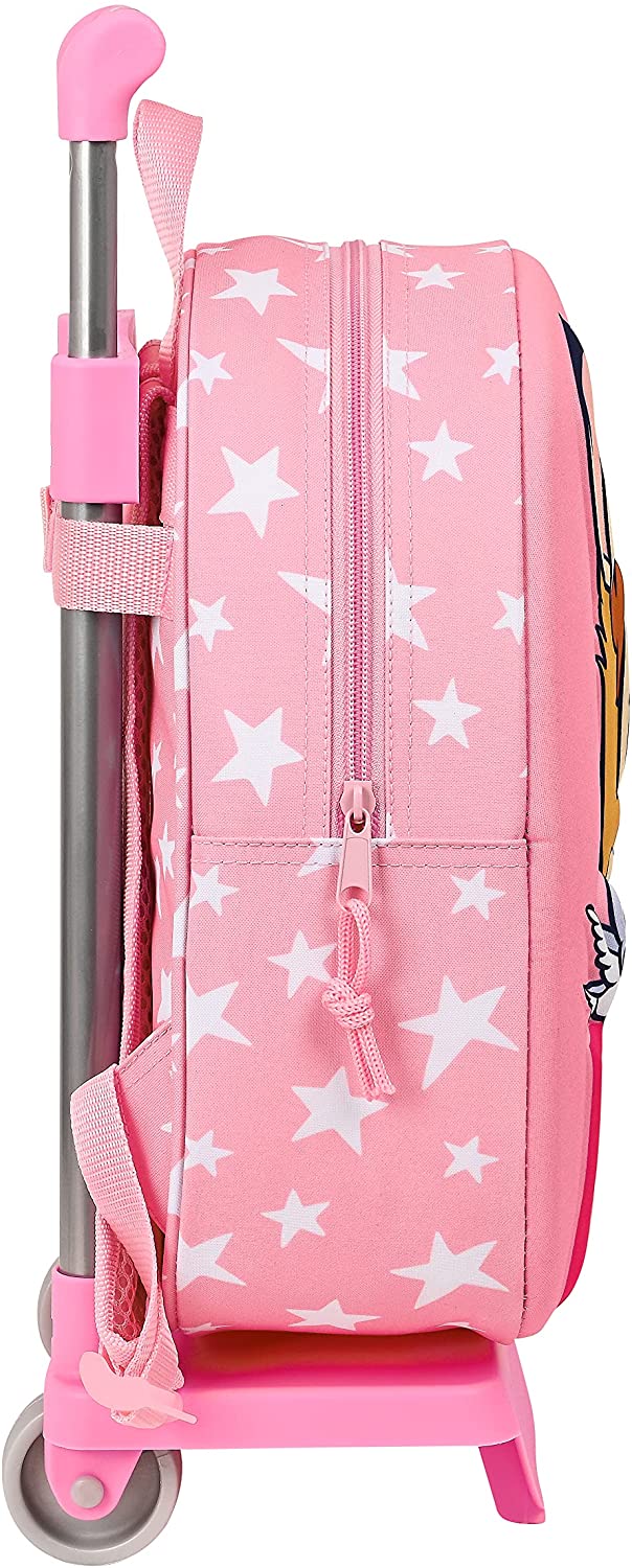 safta Boys' M020H Backpack with 3D Design and Trolley 705, Light Pink, 270x100x3