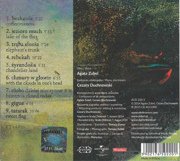 Stories Nowhere From [Agata Zubel; Cezary Duchnowski] Accord: A 220] [Audio CD]
