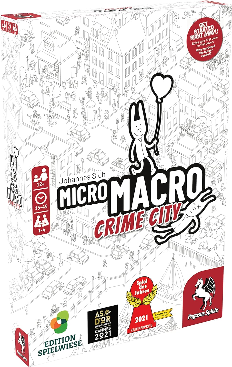 Pegasus Press | MicroMacro: Crime City | Board Game | Ages 12+ | 1-4 Players