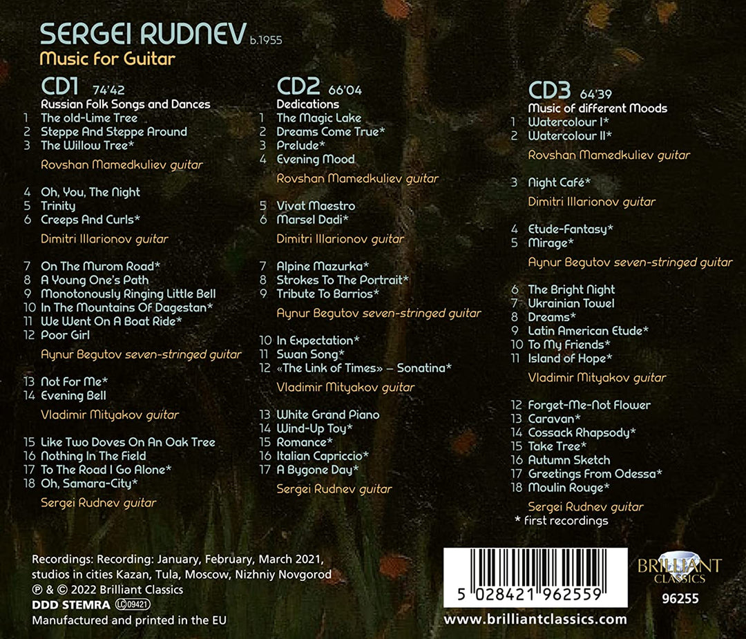 Sergei Rudnov - Rudnev: Music for Guitar [Audio CD]