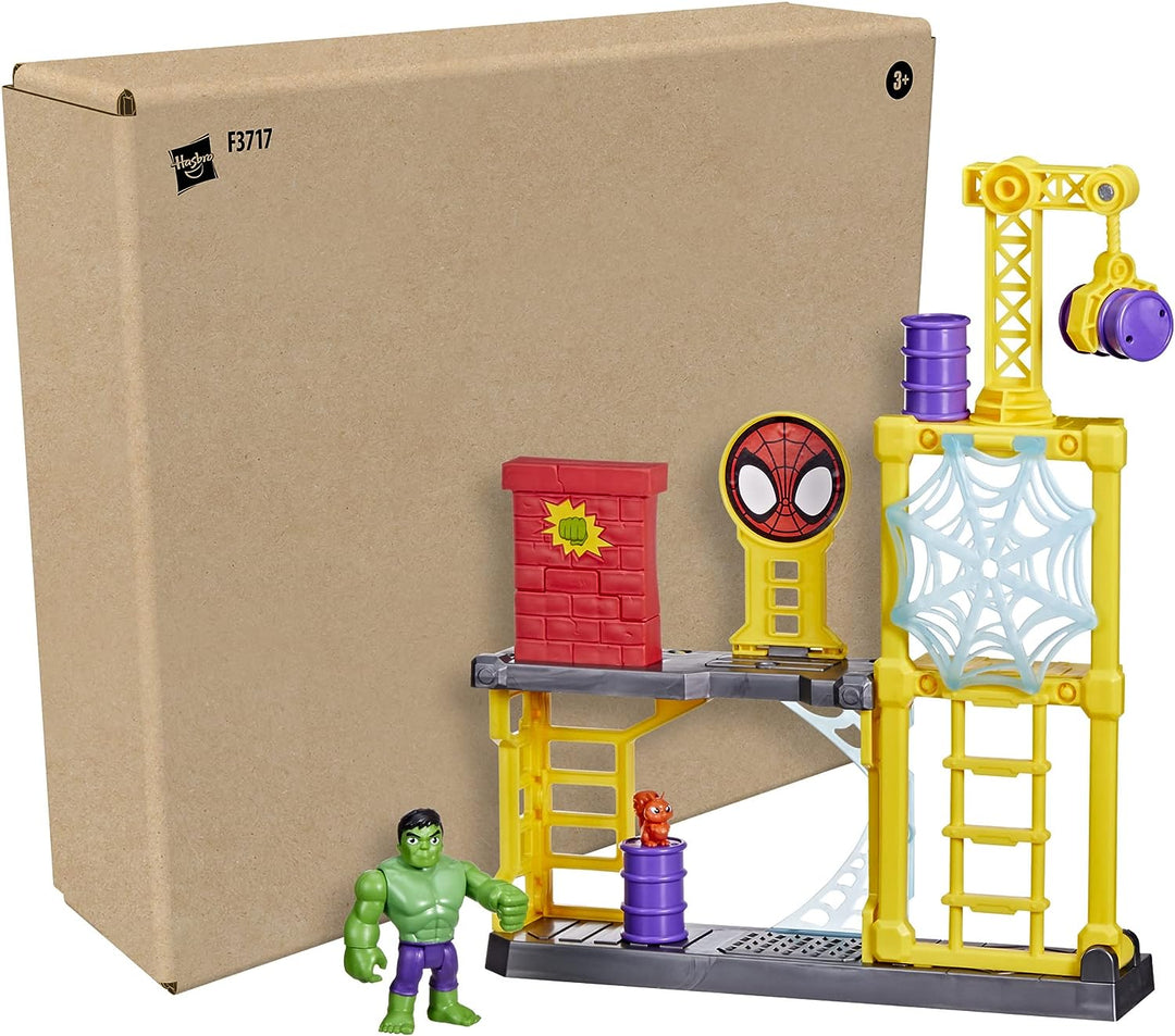 Hasbro Marvel Spidey and His Amazing Friends Hulk’s Smash Yard Pre-school Toy, Hulk Playset