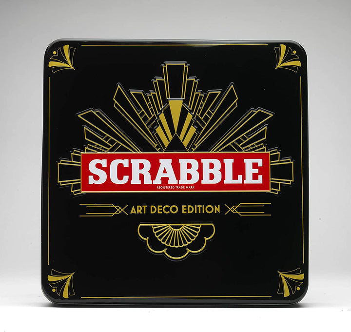 Tinderbox Games | Scrabble Art Deco Tin | Board Game | Ages 10+ | 2-4 Players |