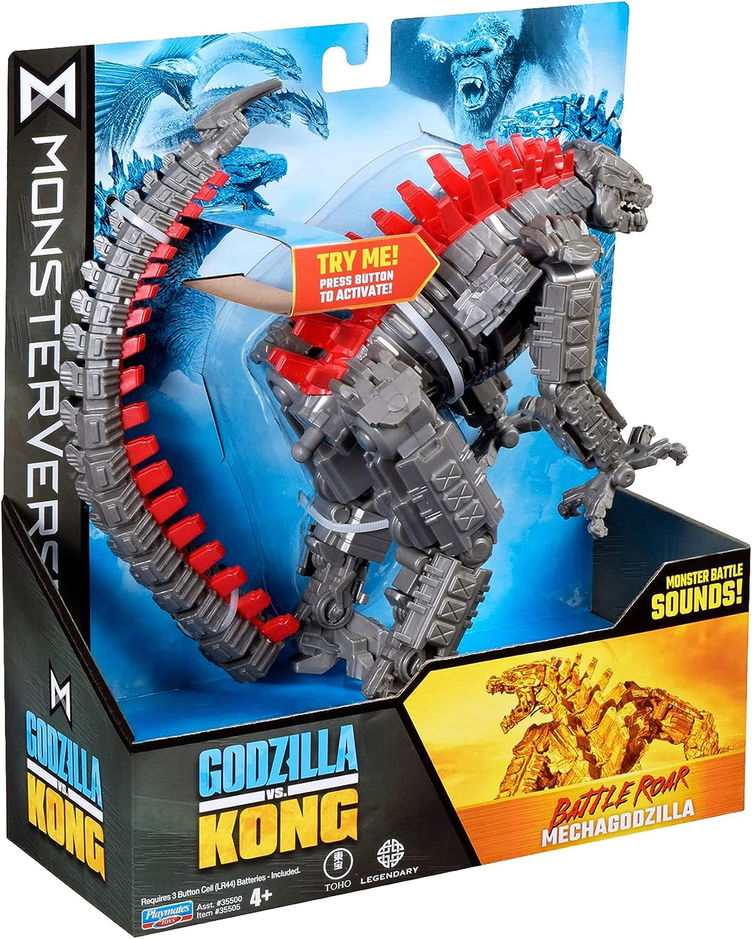 MonsterVerse MNG10000 Godzilla vs Kong 7' Deluxe Figures with Sounds-Battle Roar Sounds