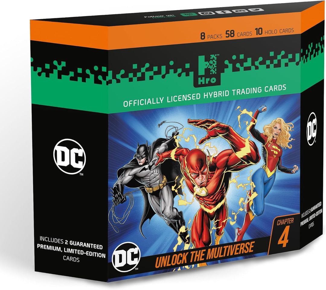 Hro DC Hybrid Trading Card Chapter 4 8-Pack Premium Starter Box, Black