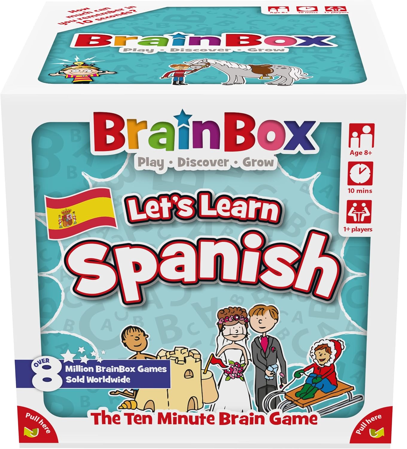 Brainbox Let's Learn Spanish Card Game for Ages 8+ | 1+ Players | 10 Minute Play 4