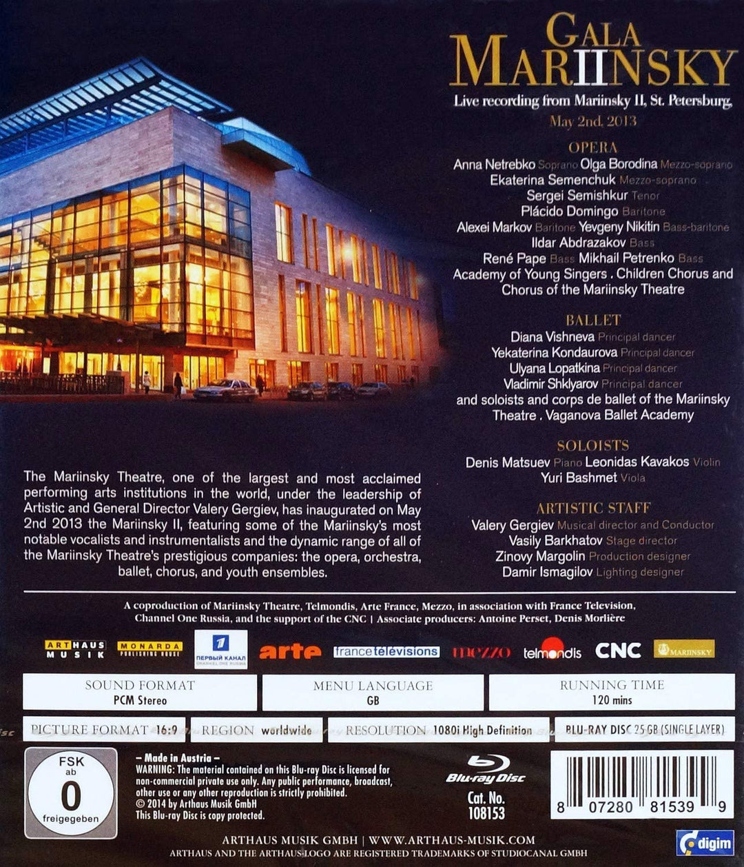 Gala Mariinsky Ii [2015] [Region Free] - Drama [Blu-ray]