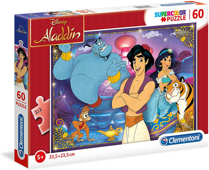 Clementoni - 26053 - Supercolor Puzzle for children - Aladdin - 60 Pieces
