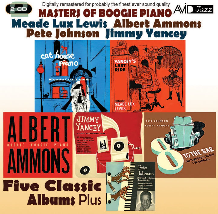 Masters Of Boogie Piano - Five Classic Albums Plus (Yancey's Last Ride / Cat House Piano / Boogie Woogie Piano / 8 To The Bar / A Lost Recording Date) - Meade Lux Lewis [Audio CD]