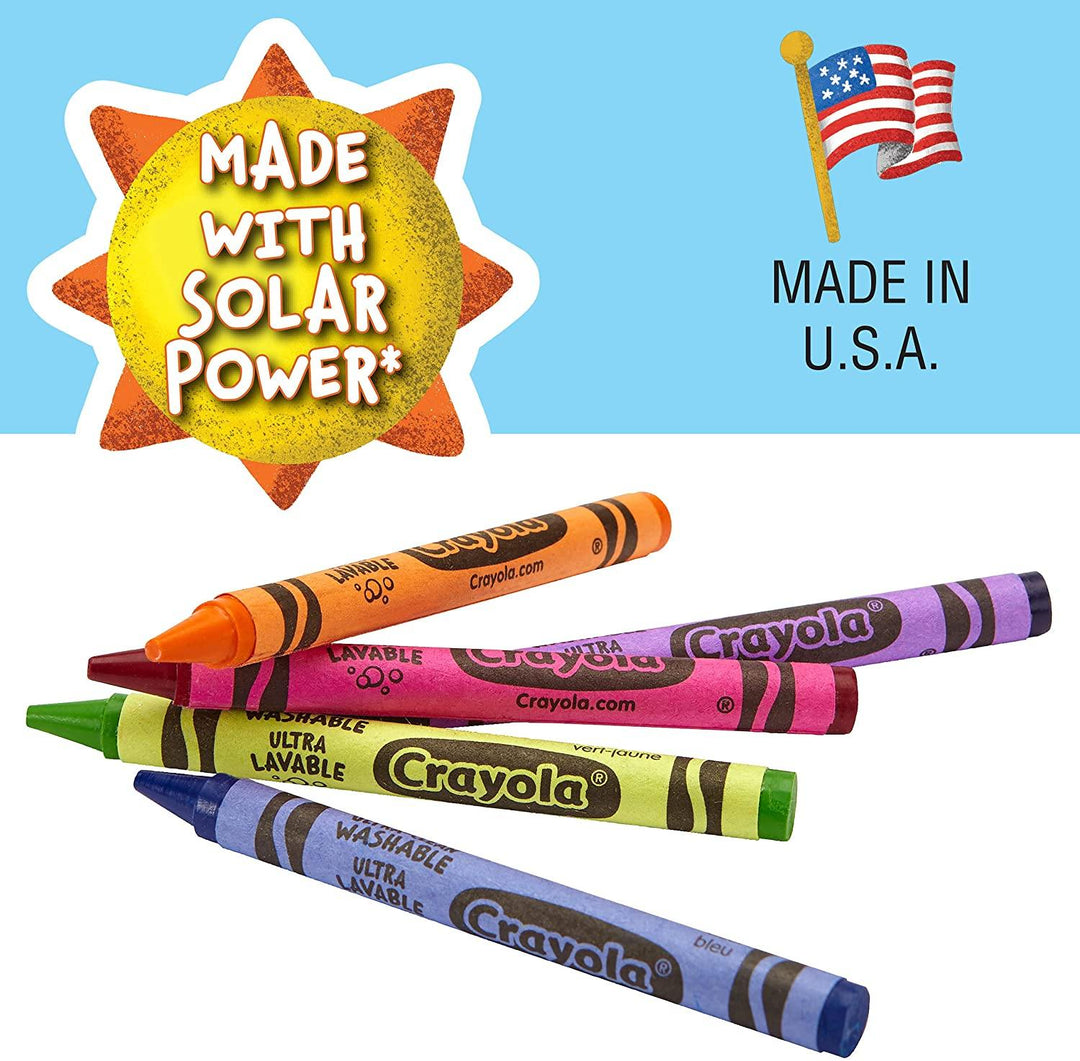 Crayola Washable Crayons Multi-Colour, 2.61 x 7.11 x 11.53 cm - Yachew