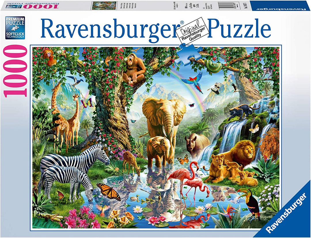 Ravensburger 19837 Adventures in The Jungle 1000pc Jigsaw Puzzle, Multicoloured