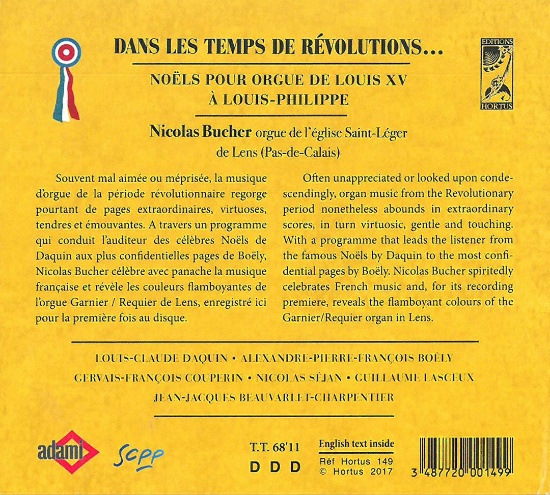 Nicolas Bucher - Dans les temps de Révolutions [Nicolas Bucher] [Continuo: HORTUS149] [Audio CD]