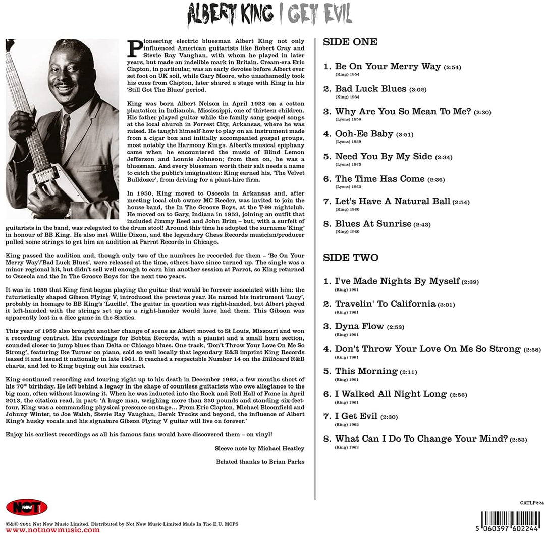 Albert King - I Get Evil [180g Vinyl LP] [VINYL]