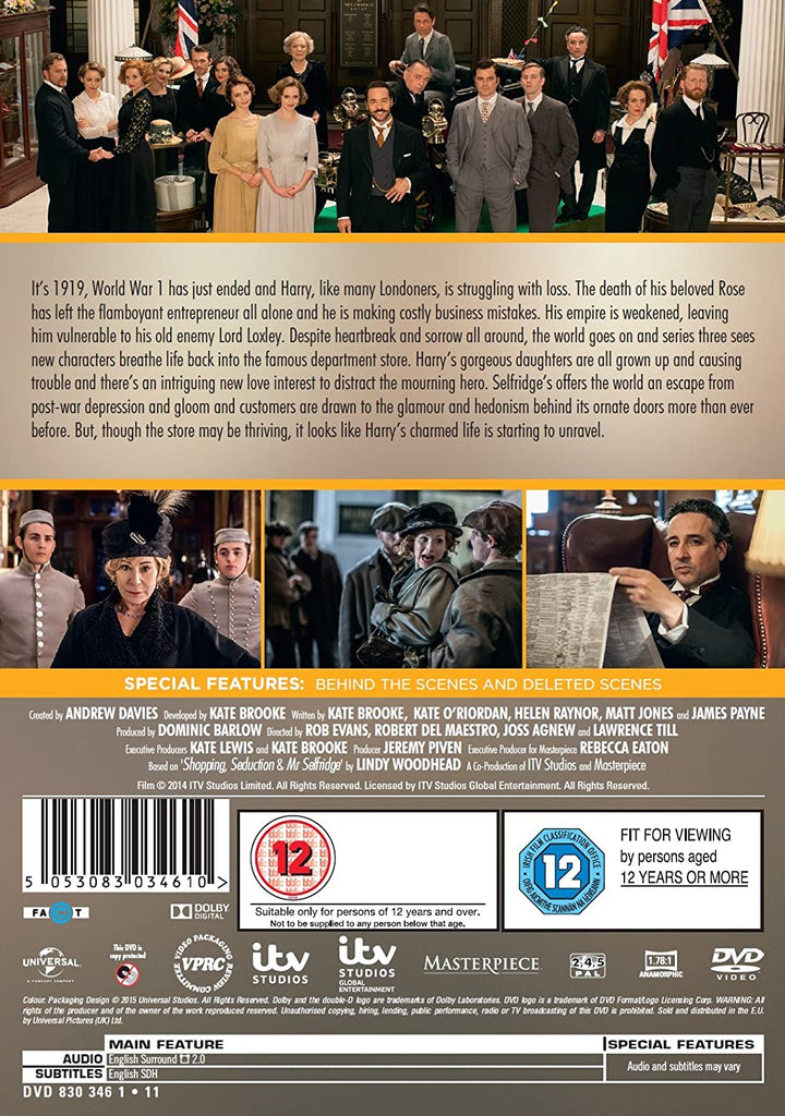 Mr Selfridge - Series 3 [2015]  -Historical [DVD]