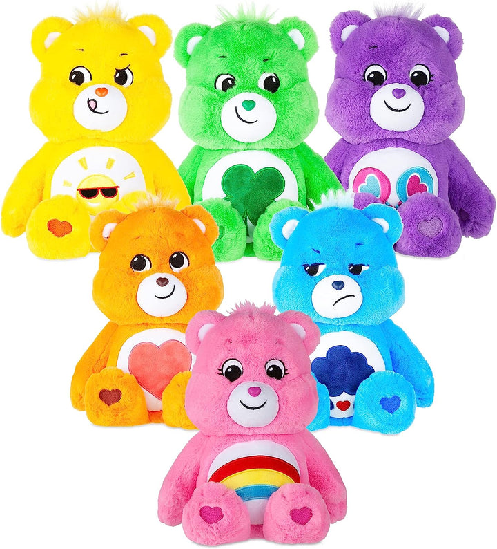 Care Bears 22063 14 Inch Medium Plush Share Bear, Collectable Cute Plush Toy, Cuddly Toys for Children, Soft Toys for Girls and Boys, Cute Teddies Suitable for Girls and Boys Aged 4 Years +