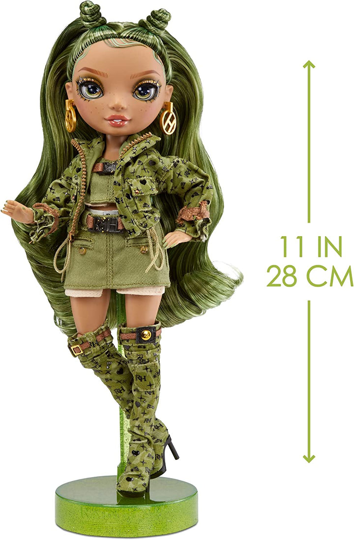 Rainbow High Fashion Doll – OLIVIA WOODS - Camo Green Doll – Fashionable Outfit