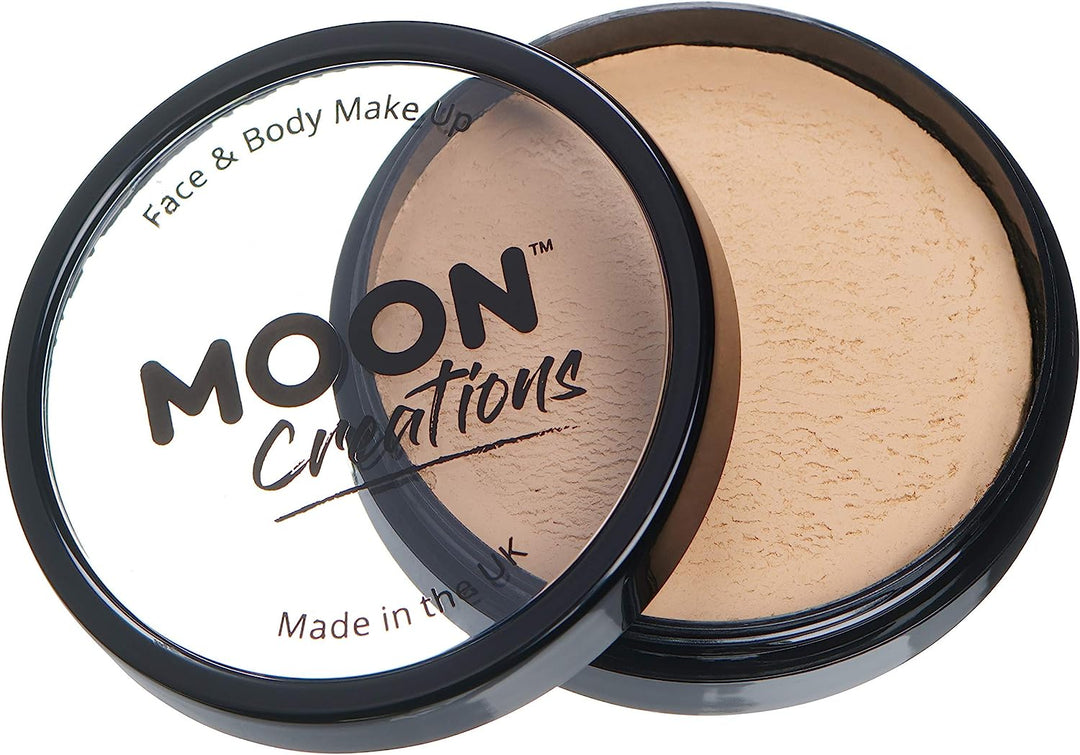 Pro Face & Body Paint Cake Pots by Moon Creations - Beige - Professional Water Based Face Paint Makeup for Adults, Kids - 36g