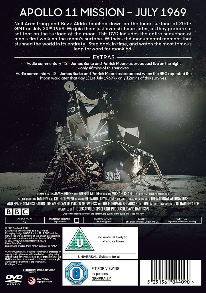 One Small Step For Man… Apollo 11 Moon Walk [2019] - documentary [DVD]