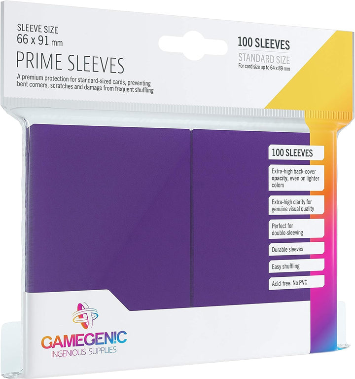 Gamegenic GGS11021ML Prime Sleeves (100-Pack), Purple