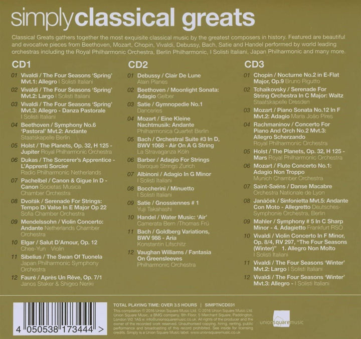 Simply Classical Greats [Audio CD]