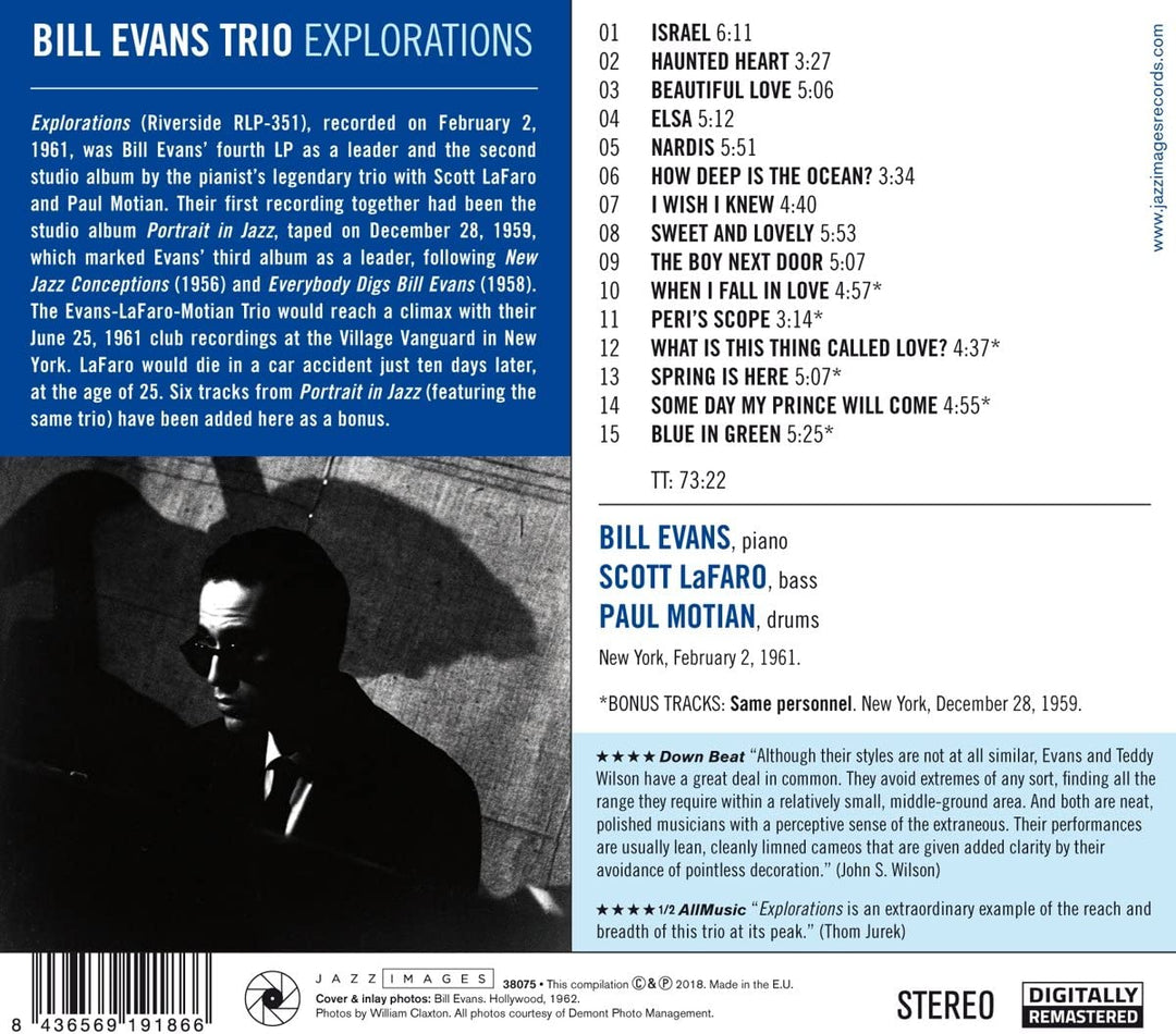 Bill Evans - Explorations + 6 Bonus Tracks! [Audio CD]