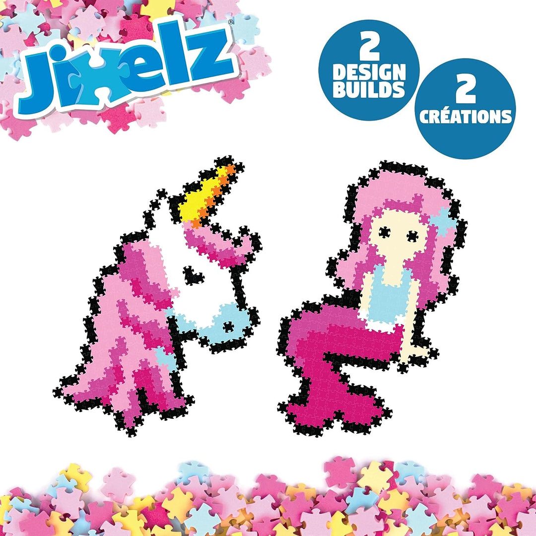 Jixelz 700 Piece Set Fantasy Friends Pixelated Puzzle Art For Children