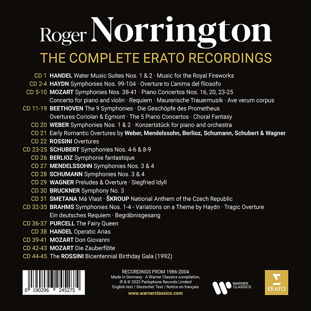Roger Norrington - The Complete Erato Recordings [Audio CD]