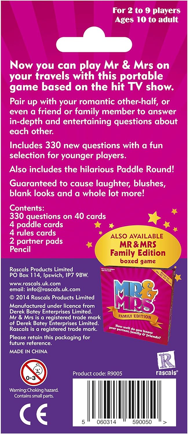 Mr & Mrs Pocket Edition Card Game