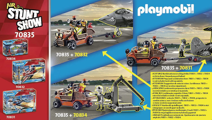 PLAYMOBIL Air Stunt Show 70835 Mobile Repair Service, Repair Vehicle with Mechanic, Toy Car for 5+ Year Olds