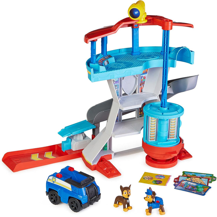 Paw Patrol Lookout Tower Playset with Toy Car Launcher, 2 Chase Action Figures