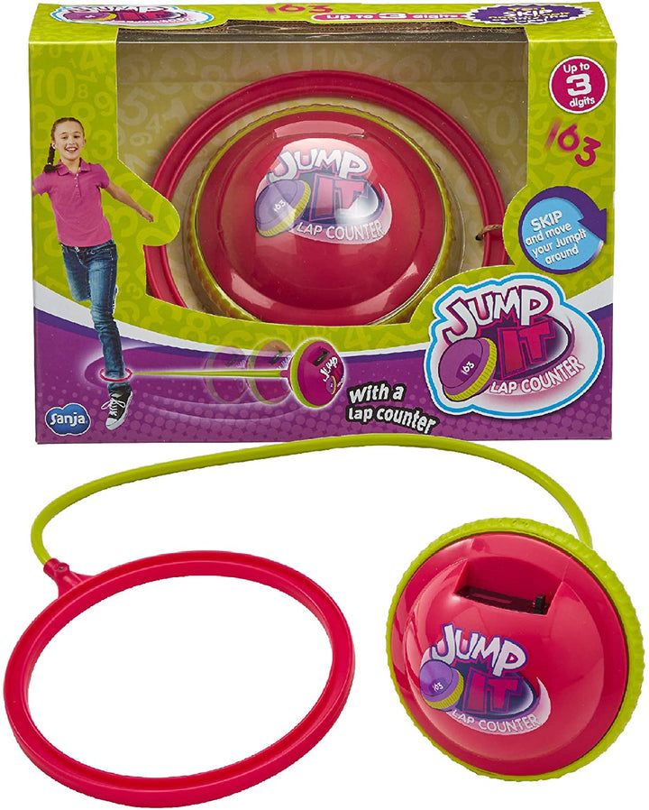 Jump it 07556 Pink-Skipping Fitness Coordination Toy with Counter Upto 1,000 lap