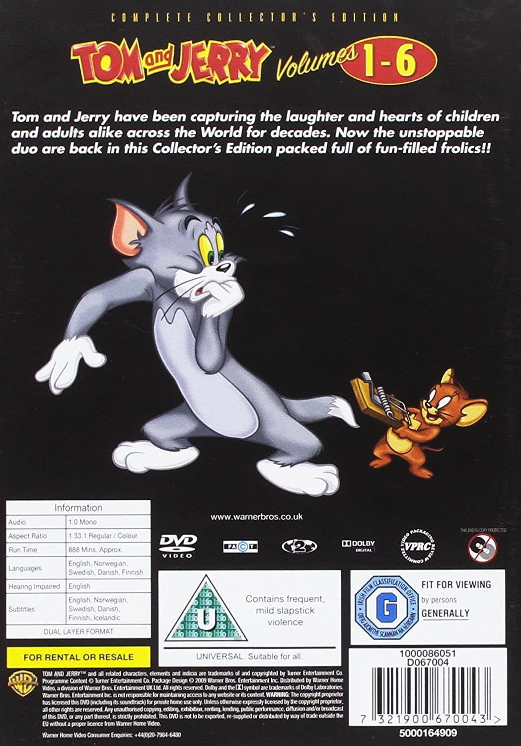 Tom And Jerry - Complete Volumes 1-6 - Comedy [DVD]