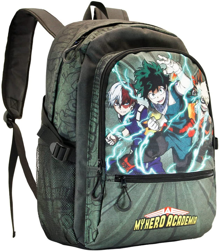 My Hero Academia Battle-Fan HS Fight Backpack, Military Green
