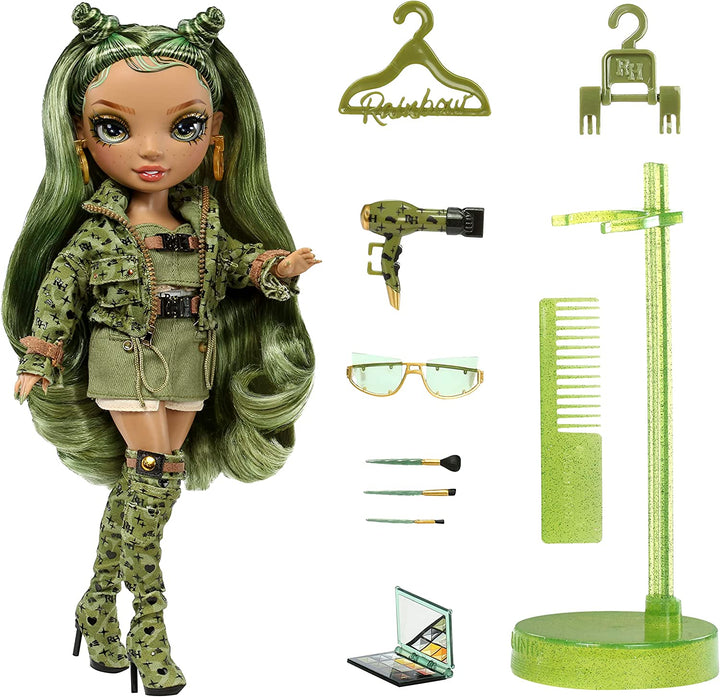 Rainbow High Fashion Doll – OLIVIA WOODS - Camo Green Doll – Fashionable Outfit