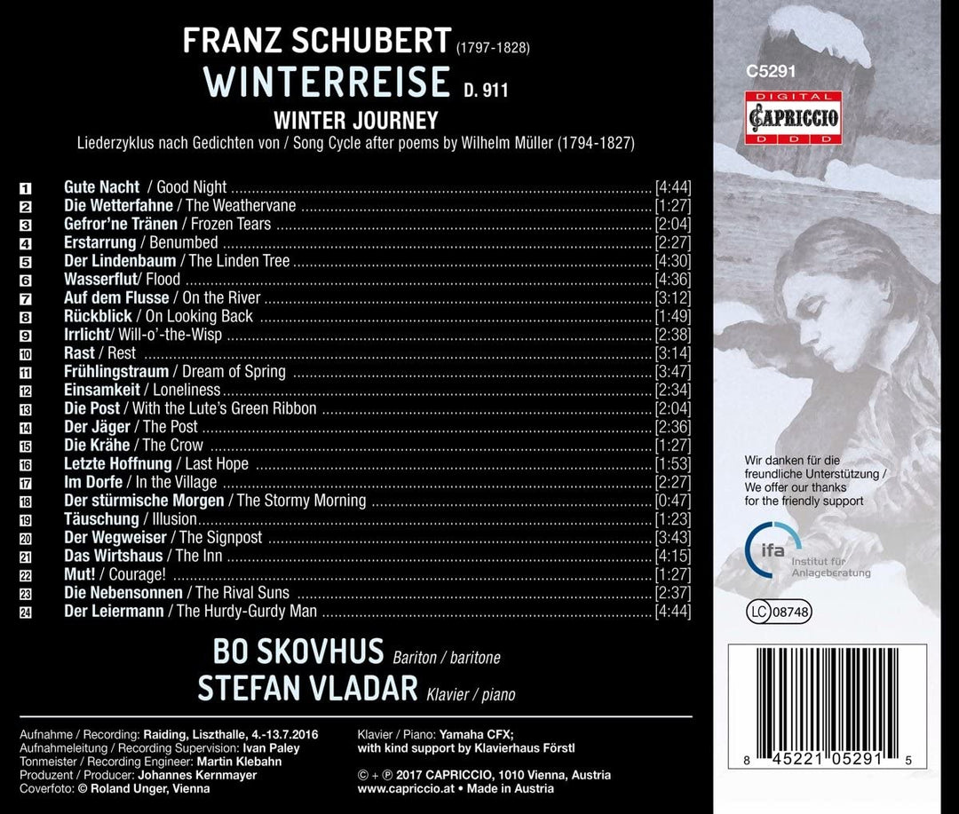 Franz Schubert: Winterreise [Bo Skovhus; Stefan Vladar] [Capriccio: C5291] [Audio CD]