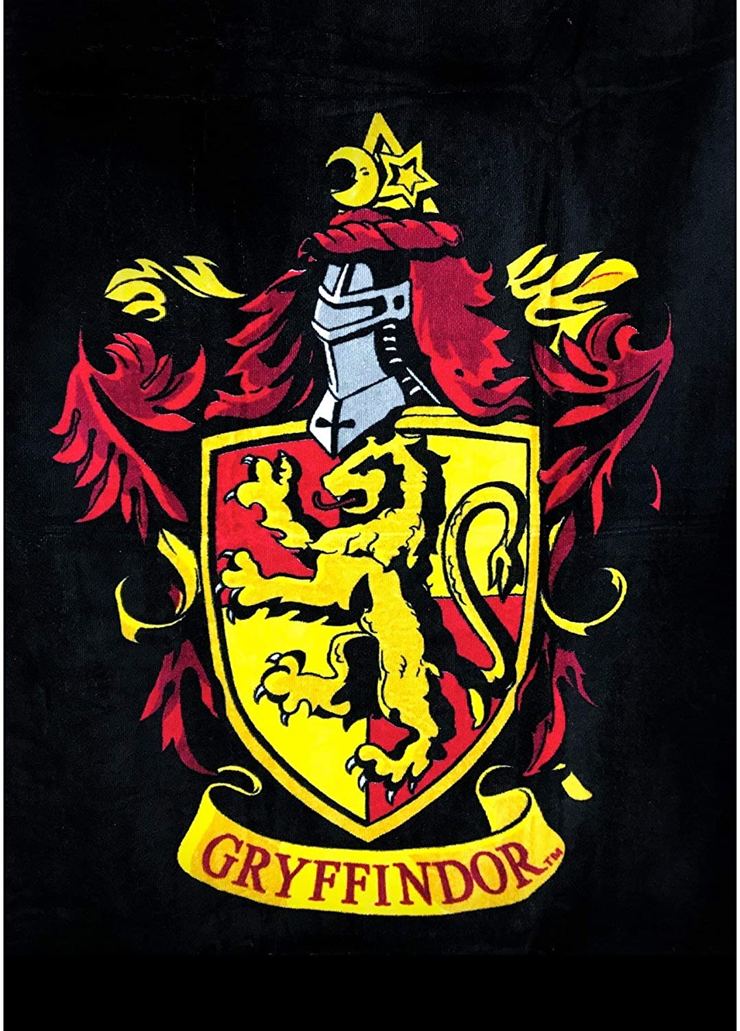 Groovy Harry Potter Gryffindor Bath/Beach Towel-Official, Cotton, Black, 75 x 150cm