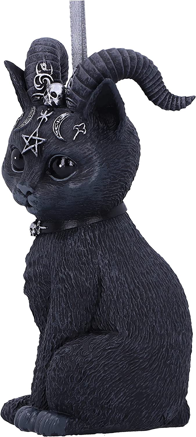 Nemesis Now Pawzuph Black Horned Cat Hanging Decorative Ornament 10cm