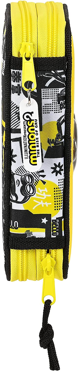 Safta Boy's M854 School Case with 28 Tools Included, White/Black/Yellow, 125x40x