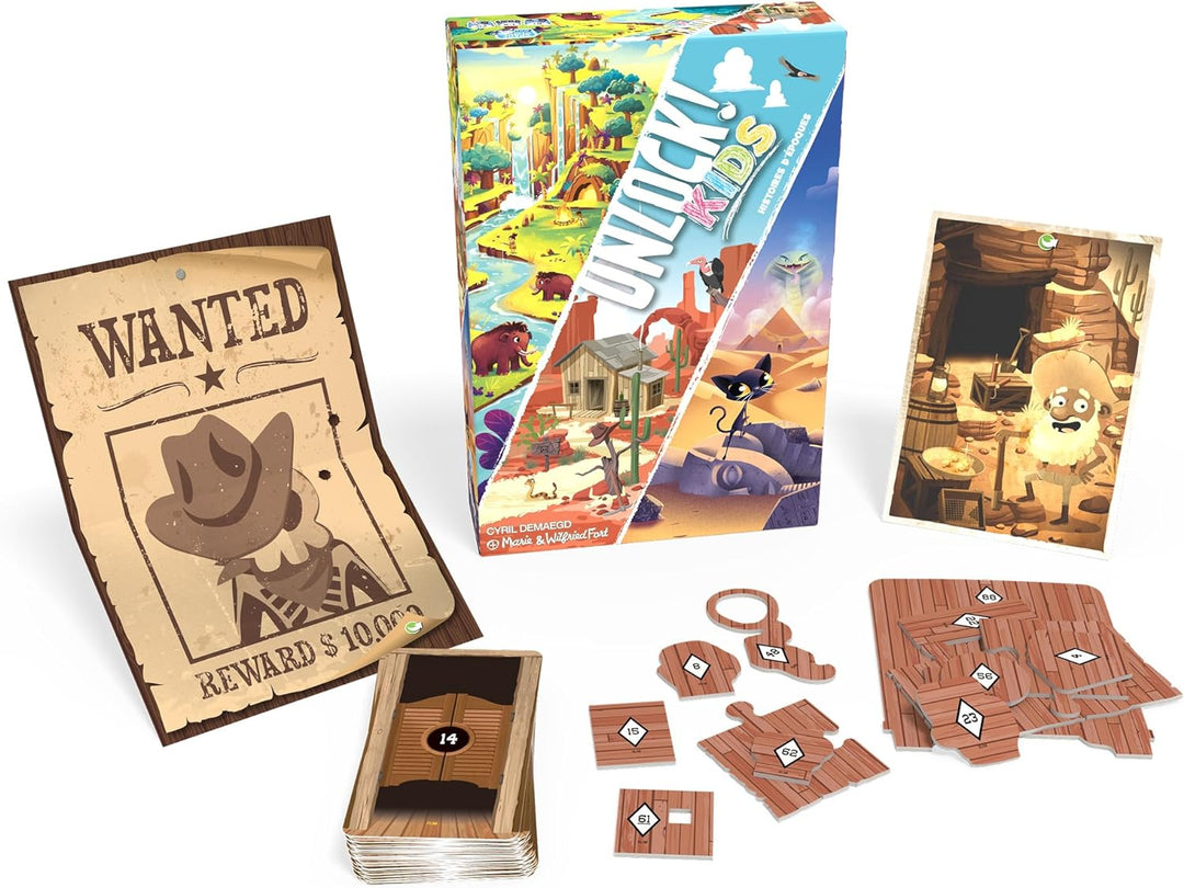Space Cow | Unlock Kids 2: Stories From the Past | Card Game | Ages 6+ | 1-4 Players | 20 Minutes Playing Time