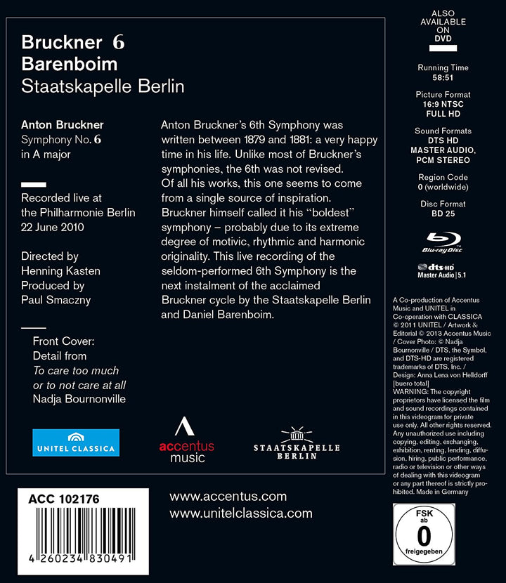 Bruckner: The Mature Symphonies [Daniel Barenboim, Staatskapelle Berlin] [Accentus: ACC102176] [2014] [Blu-ray]