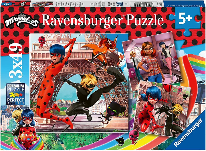 Ravensburger Miraculous: Tales of Ladybug & Cat Noir 3 x 49 Piece Jigsaw Puzzles